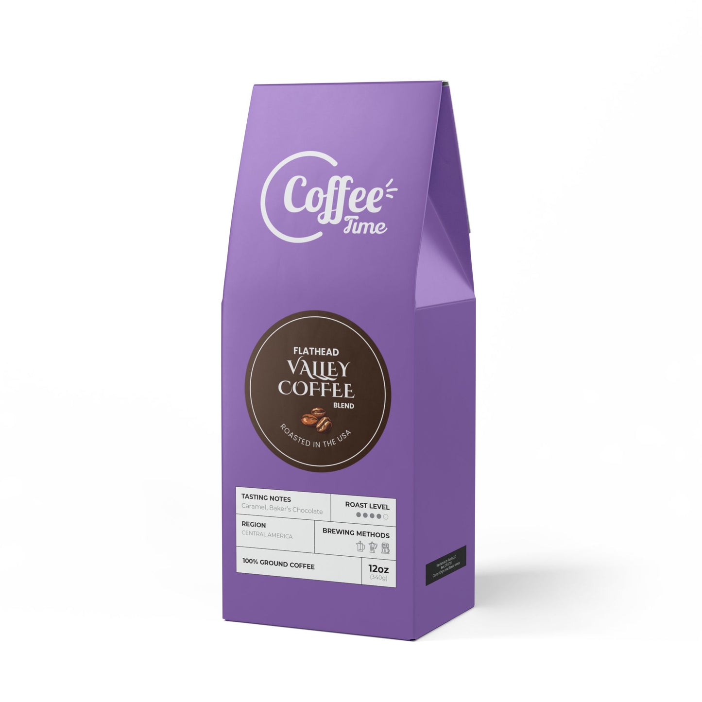 Flathead Valley Coffee Blend (Medium-Dark Roast) - Roasted with care in the USA.