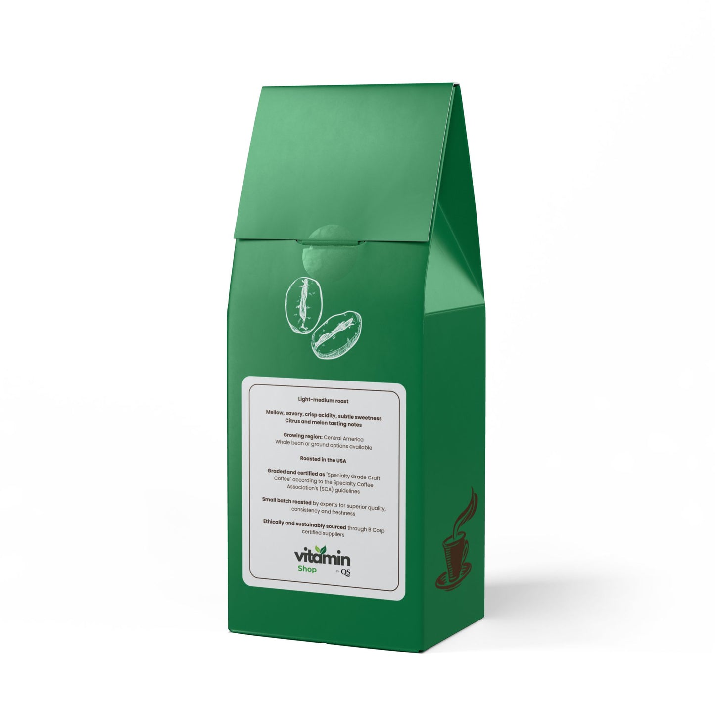 Colombia Single Origin Coffee (Light-Medium Roast) - Roasted with care in the USA.
