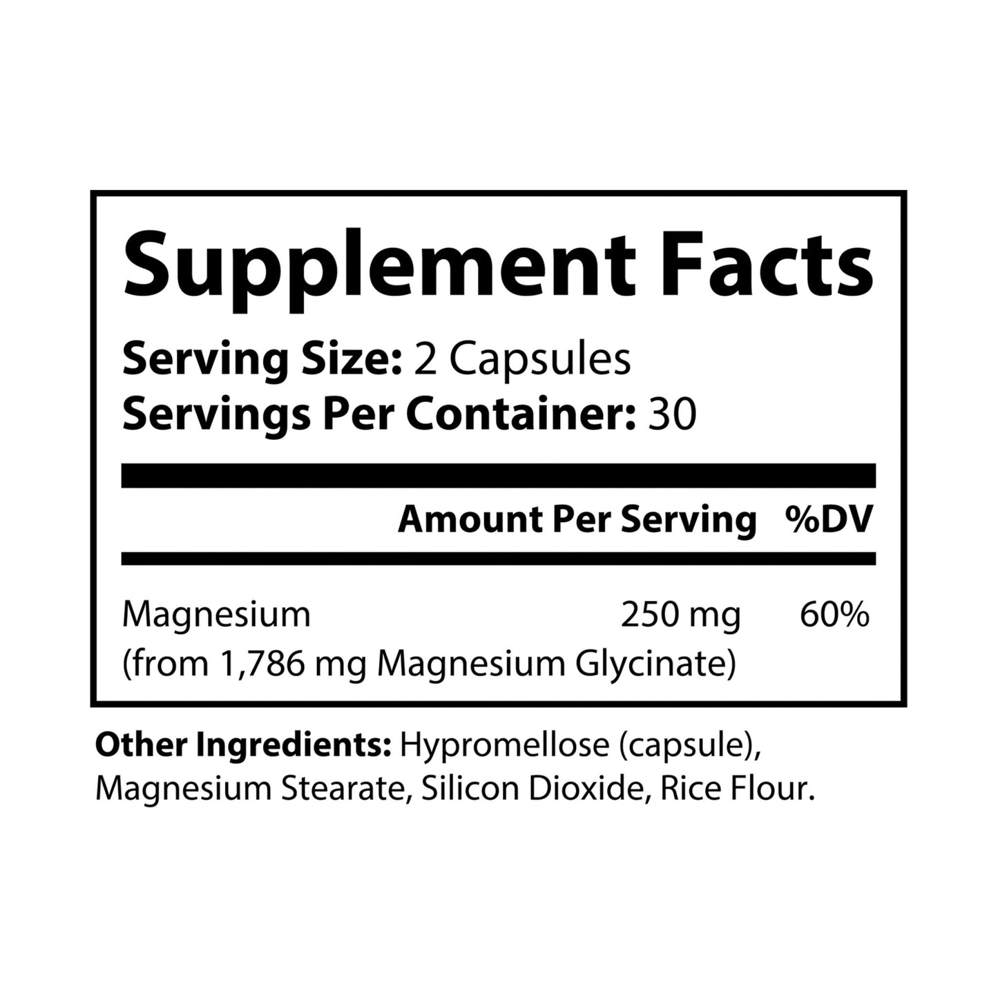 MagniZen Wellness - Magnesium Glycinate Supplement (60 Capsules)