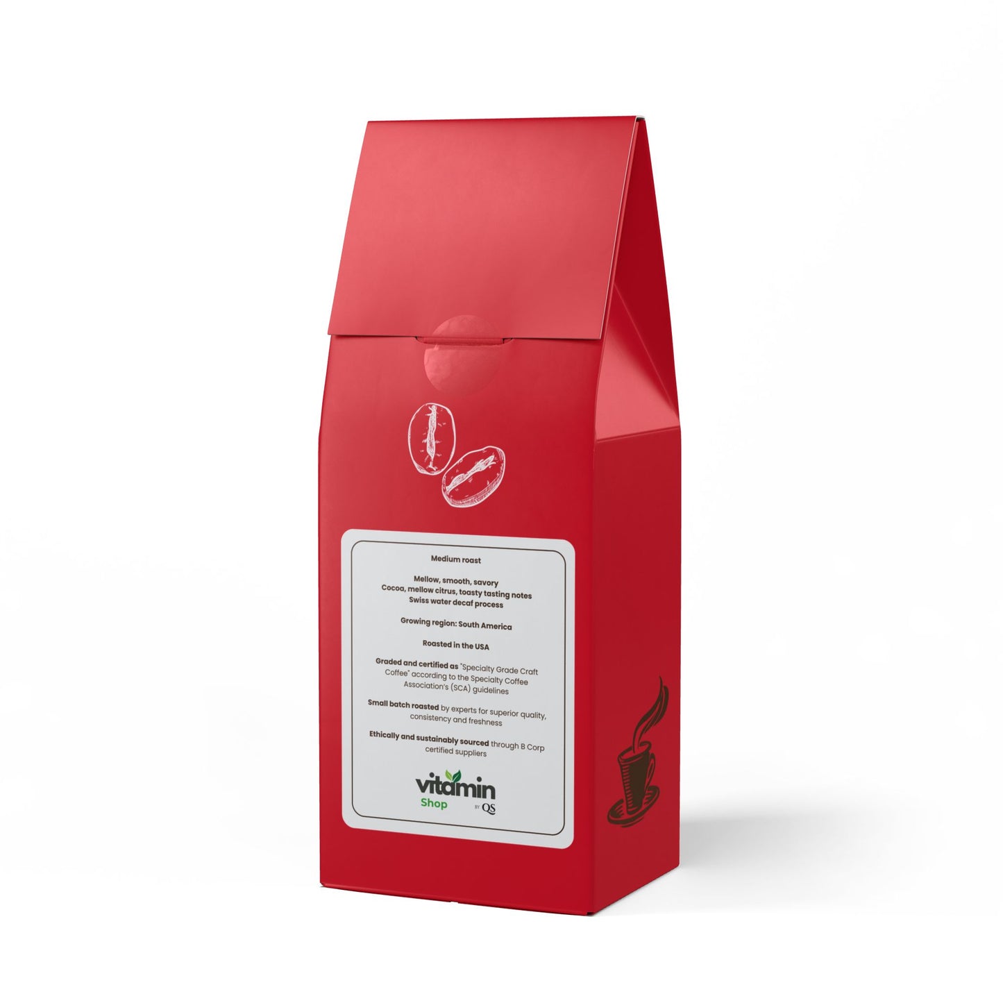 Trapper Peak Decaf Coffee Blend (Medium Roast) - Roasted with care in the USA.