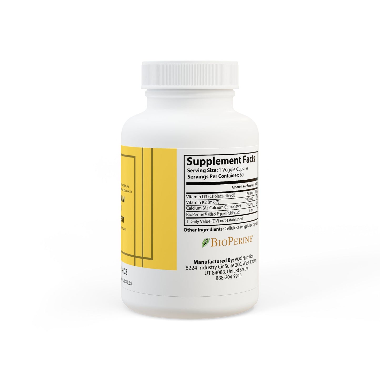 CardioCalm - Vitamin K2 + D3 Supplement (60 Capsules)